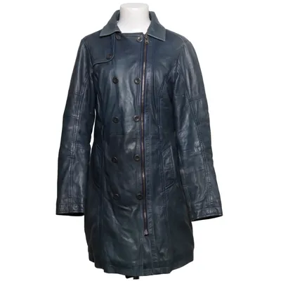 Leather coat (Blue) from Eddy's Jackets Leather, Polyester
