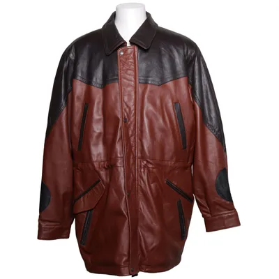 Läderjacka (Brun, Svart) från Leather Legend Skinn, Polyester