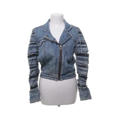 Biker jacket (Blue) from Acne Cotton, Elastane