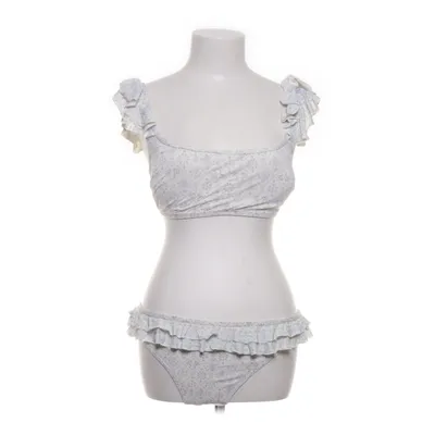Bikini (Hvid, Blå) fra By Malina Elastan, Genanvendt polyester