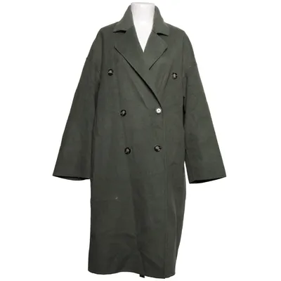 Coat (Green) from Mango Acrylic, Cotton, Polyester, Viscose, Wool