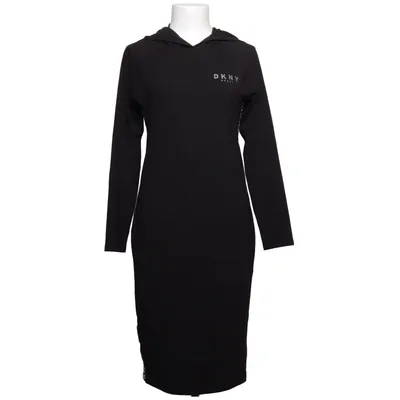 Robe à capuche (Noir) de DKNY Sport Coton, Élasthane