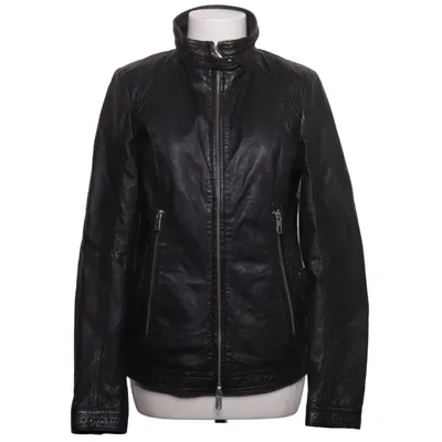 Leren jack (Zwart) van Jofama Acryl, Polyester, Viscose