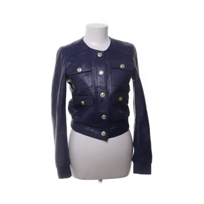 Veste en cuir (Bleu) de Karen Millen Cuir, Polyester