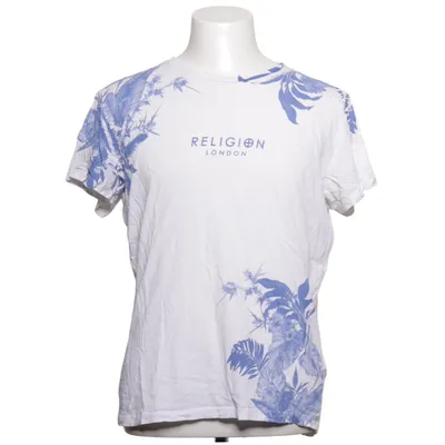 T-shirt (Blanc, Bleu) de Religion Coton