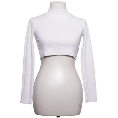 Crop top (Wit) van The Girl Who Katoen, Elastaan