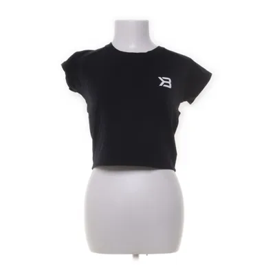 Crop top (Zwart) van Better Bodies Katoen, Elastaan