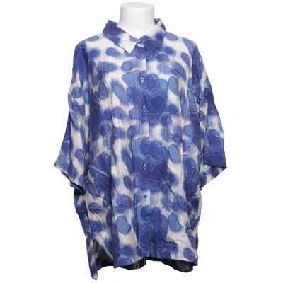 Kortärmad skjorta (Blå, Beige) från Simple Wish Polyamid, Viskos