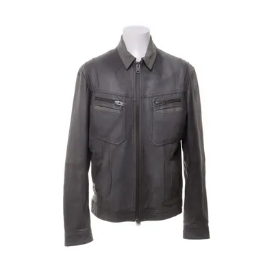 Leren jack (Grijs) van Allsaints Leer, Polyester