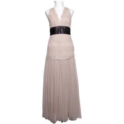 Långklänning (Beige, Svart) från Zara Woman Polyester