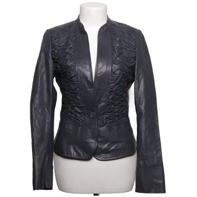 Leren blazer (Grijs) van Hugo Boss Leer