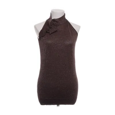 Halternecktopp (Brun, Guldfärgad) från House Metallfiber, Viskos