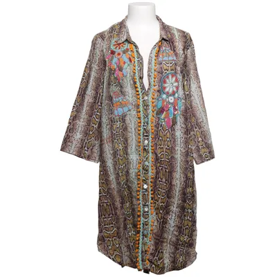 Tunique (Marron, Multicolore) de Antica Sartoria Coton
