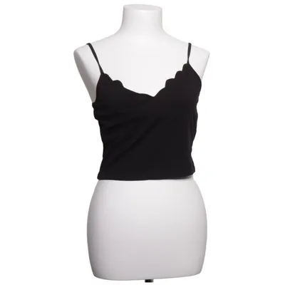 Crop top (Noir) de Even & Odd Élasthane, Coton biologique
