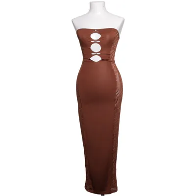 Dress (Brown) from Katch Me Elastane, Polyester