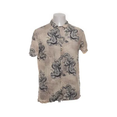 Kortärmad skjorta (Beige, Flerfärgad) från Mango Viskos