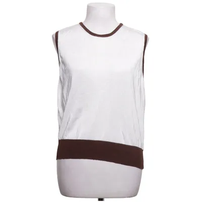 Slipover (White, Brown) from Kasper for ASL Cotton, Viscose