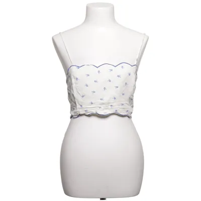 Crop top (Wit, Blauw) van H&M