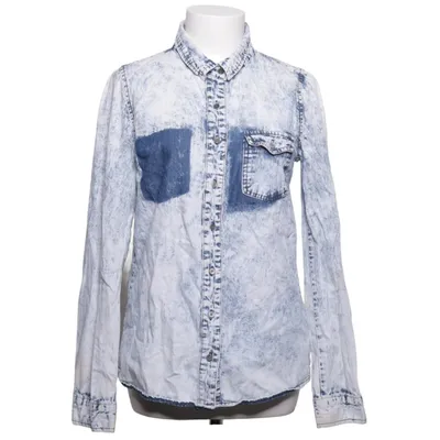 Denim blouse (Blauw, Wit) van Broadway NYC Fashion Katoen
