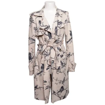 Trench coat (Beige, Black) from Voyelles Cotton, Elastane