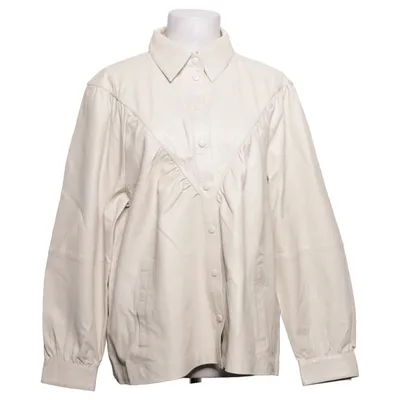Læderjakke (Beige) fra Object Læder