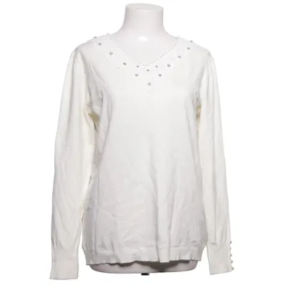 Trui (Wit) van Moni&Co Kasjmier, Katoen, Elastaan, Polyester, Zijde