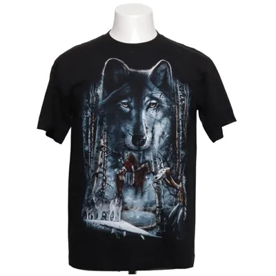 T-shirt (Sort, Flerfarvet) fra Rock Chang Bomuld