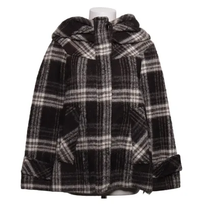 Coat (Black, White) from Zara Basic Acrylic, Alpaca wool, Polyester