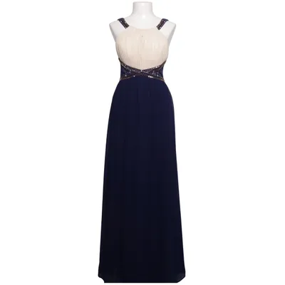Robe de soirée (Bleu, Blanc) de Little Mistress Élasthane, Polyester