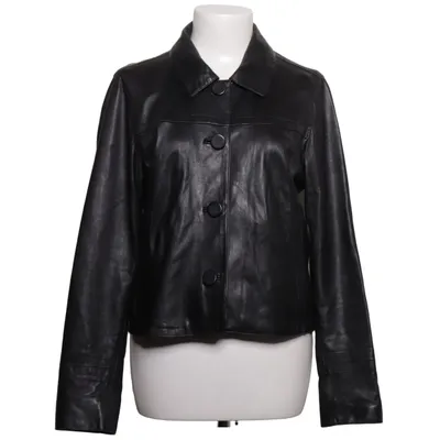 Leren jack (Zwart) van Oakwood Katoen, Leer, Polyester
