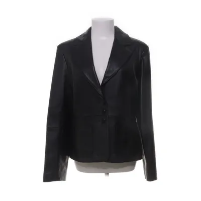 Leren blazer (Zwart) Polyamide, Leer