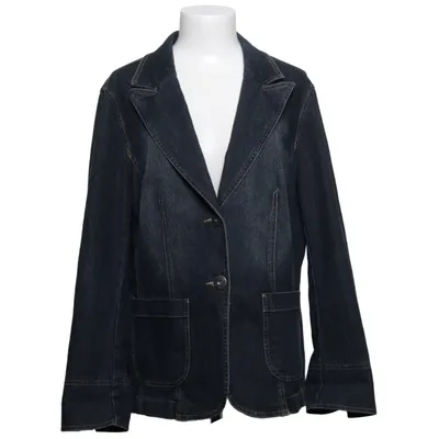Blazer (Blauw) van XLNT Woman Katoen, Elastaan, Polyester