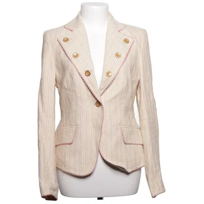 Blazer (Beige, Roze, Meerkleurig) van Brigitte von Boch Katoen, Linnen