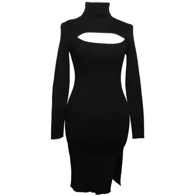 Turtleneck dress (Black) from GiorGia Cotton, Viscose
