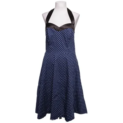 Robe dos-nu (Bleu, Blanc) de Dress Tells Coton, Élasthane