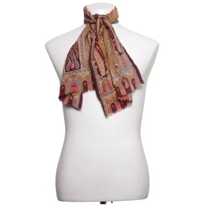 Scarf (Brown, Red, Multicolored) from Etro Silk, Wool