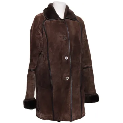 Shearling jacket (Brown) from D'auvry Acrylic, Leather, Polyester