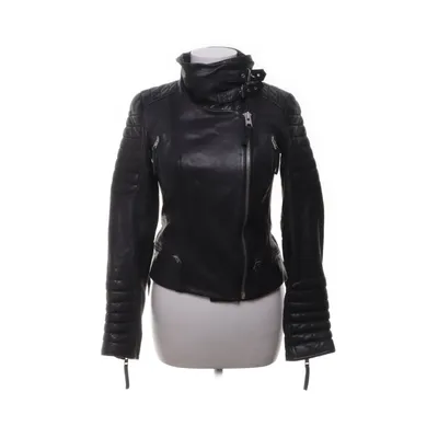 Biker jacket (Black) from Allsaints Leather, Viscose, Cotton