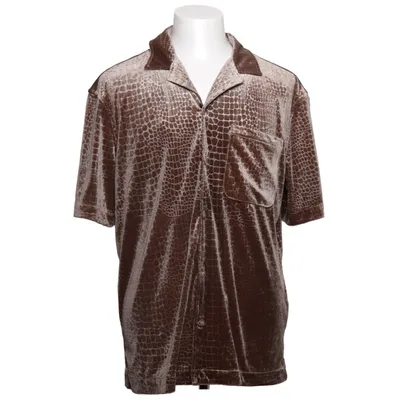Short sleeve shirt (Brown) from Han Kjøbenhavn Elastane, Polyester