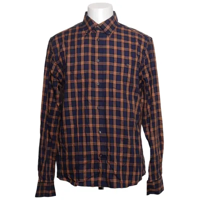 Flanellen overhemd (Blauw, Bruin) van Denim Day Katoen
