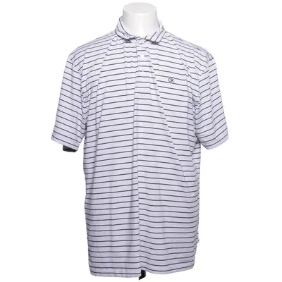 Polotrøje (Hvid, Blå) fra Calvin Klein Golf Elastan, Polyester