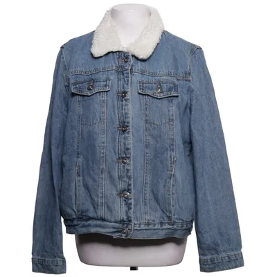 Lined denim jacket (Blue) from Denim Cotton, Polyester