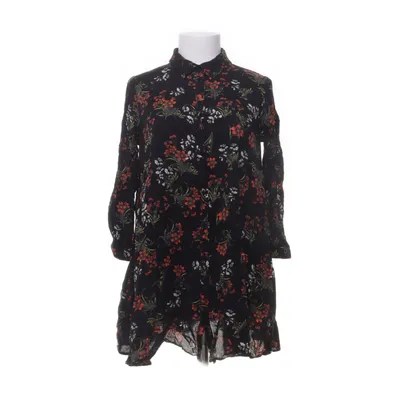 Shirt dress (Black, Multicolored) from Zara Woman Premium Collection Viscose