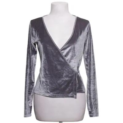 Slå-om bluse (Grå) fra Bershka_BSKGIRL Elastan, Polyester