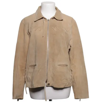 Leather jacket (Beige) from Conbipel Acetate, Leather