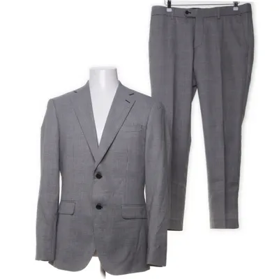 Suit (Gray, White) from Bläck Polyester, Wool