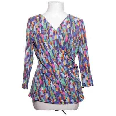 Wikkeltop (Blauw, Meerkleurig) van Camilla Thulin Elastaan, Viscose
