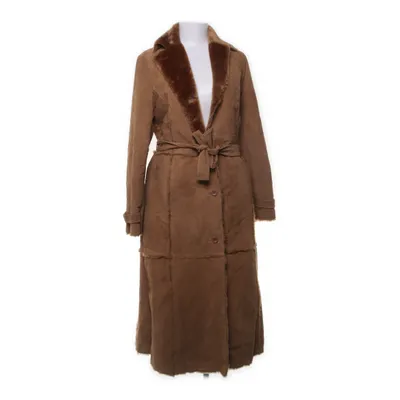 Leather coat (Brown) from Traction Polyester, Leather