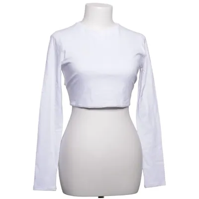 Lange mouwen shirt (Wit) van Danaë x NA-KD Katoen, Elastaan