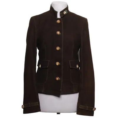 Läderjacka (Brun) från Lago Polyester, Mocka